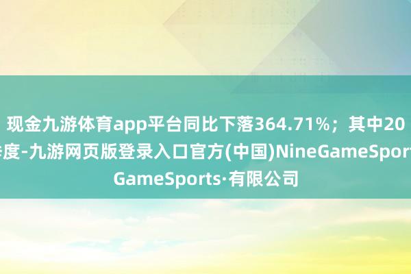 现金九游体育app平台同比下落364.71%；其中2024年第二季度-九游网页版登录入口官方(中国)NineGameSports·有限公司